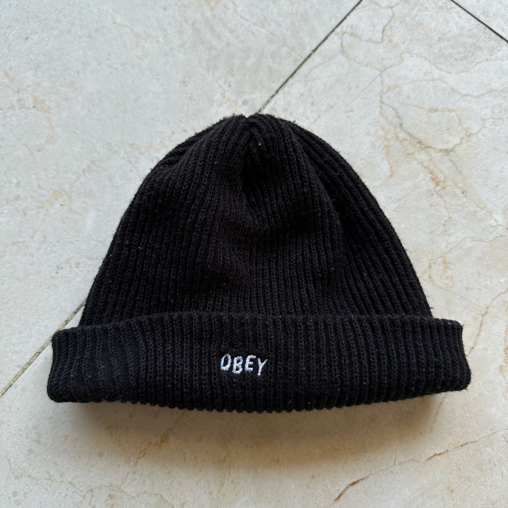 Obey Black Fisherman Beanie